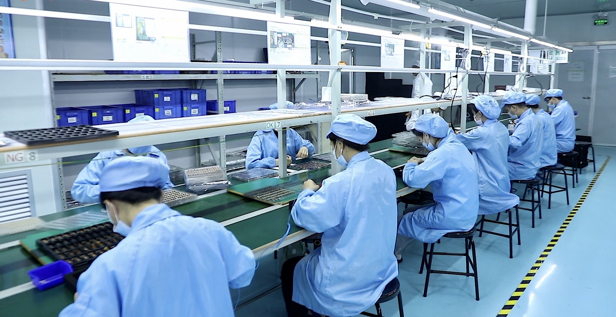 workshop workers are working